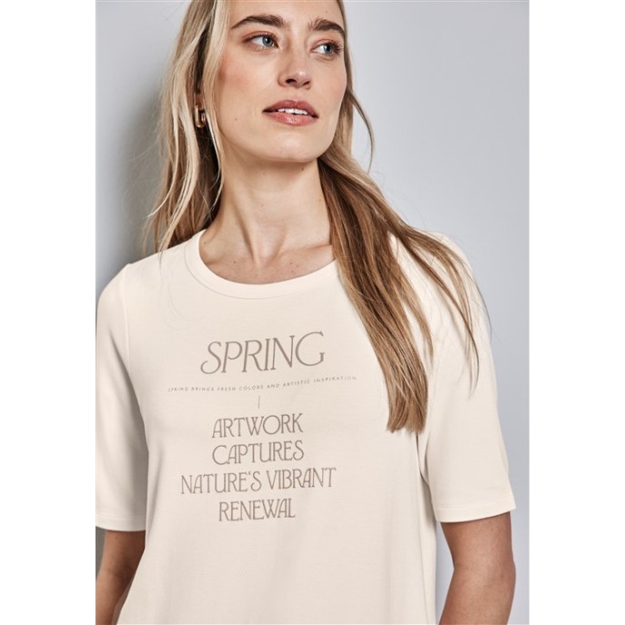 S Street One shirt letteropdruk - Ecru